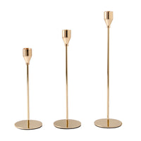 3X Taper Candle Holders Gold Table Decorative Candlestick Holder Wedding Dinning