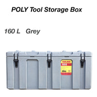 160L Poly Tool Box Storage Grey Case Heavy Duty Waterproof Cargo Box