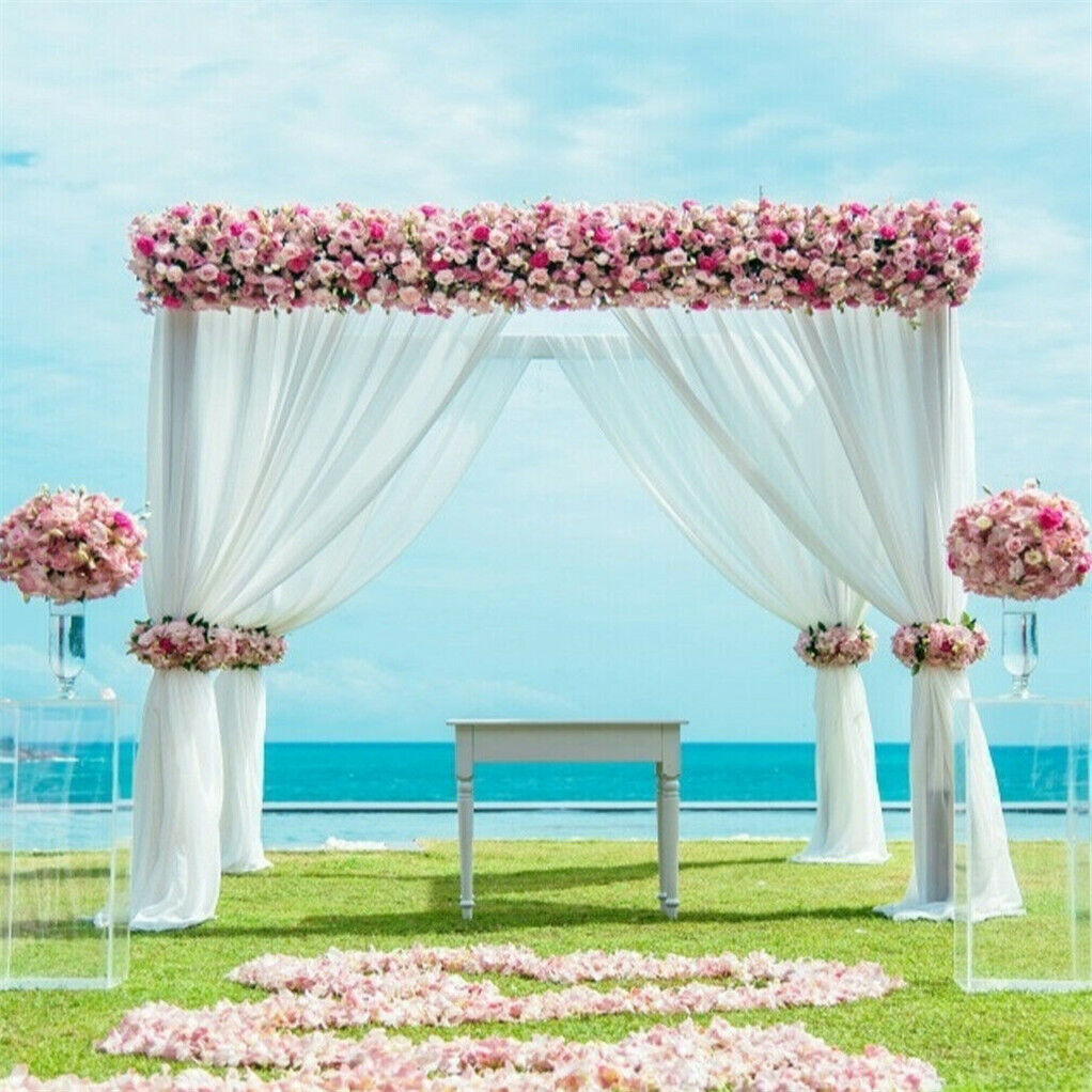 4 Post 10FT DIY Adjustable Wedding Backdrop Stand Outdoor Canopy Tent Chuppah