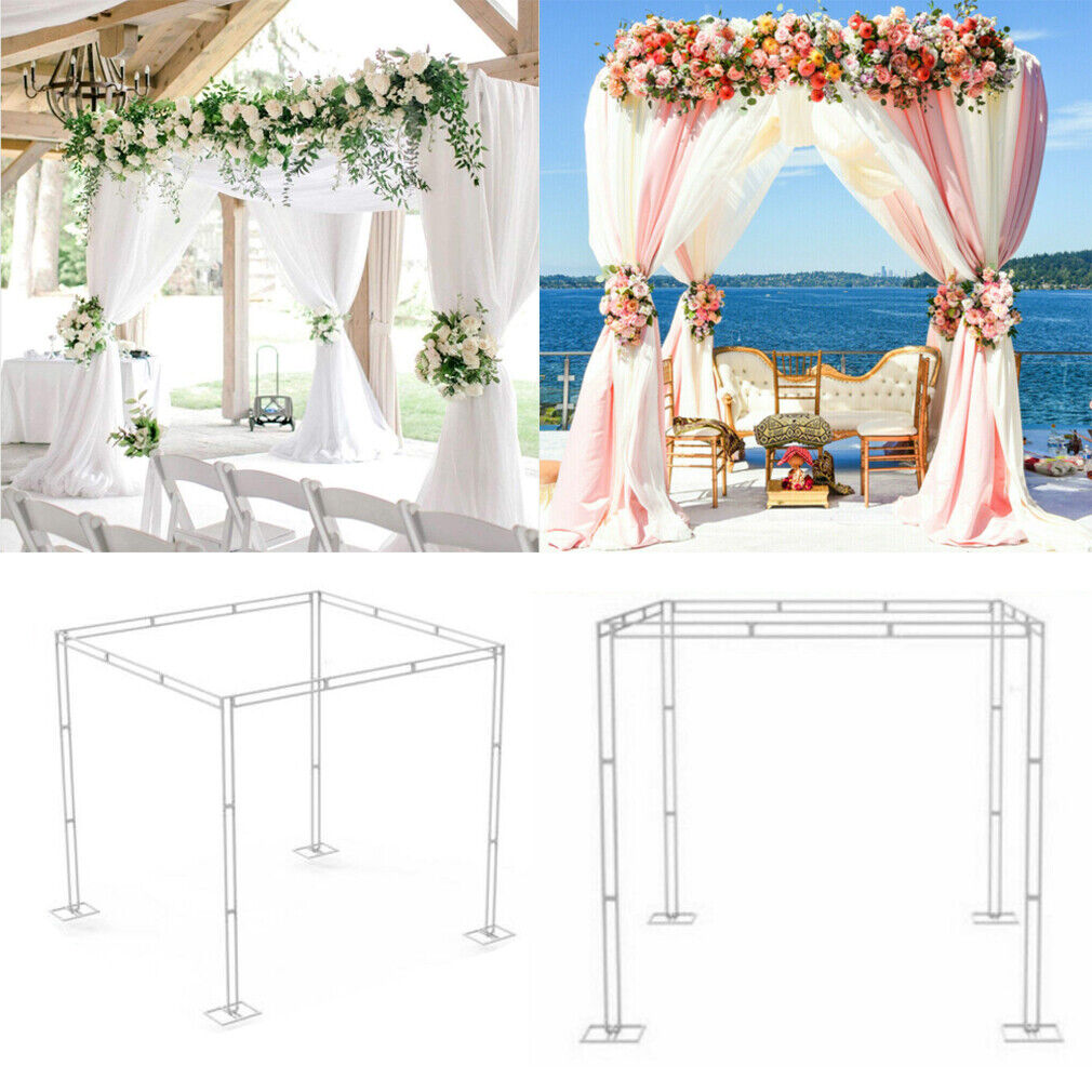 4 Post 10FT DIY Adjustable Wedding Backdrop Stand Outdoor Canopy Tent Chuppah