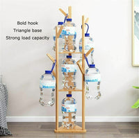 Hall Tree Garment Storage Holder Coat Rack Stand with 3 Shelves for Clothes Bag