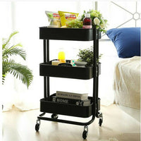 Heavy Duty 3 Tier Service Cart Restaurant Trolley Kitchen Serving Catering Shelf