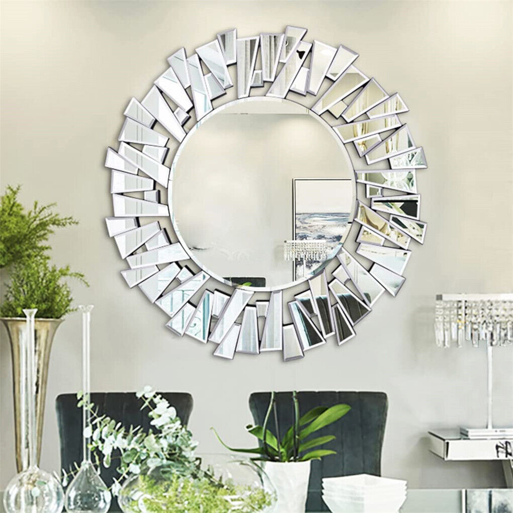 Contemporary Floating Wall Mirror Accent Mirror Wall Art with Designer Frame