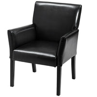 Executive PU Leather Guest Chair Reception Side Arm Chair Upholstered