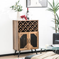 Storage Cabinet Kitchen Bar Sideboard Display Shelf Removable Wine Rack