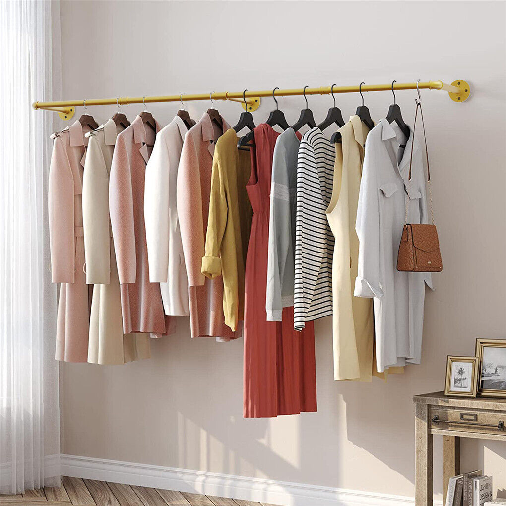 Ultra-large Capacity Clothes Hanging Rod Bar Retail Iron Garment Display Rack