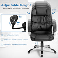 Ergonomic Office Chair Height Adjustable Executive Computer Leather Seat