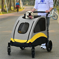 Ultra-large Dog Stroller Pet Jogger Wagon Foldable Cart Travel Trolley Outdoor