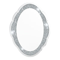 Diamond Decorative Oval Wall Mirror