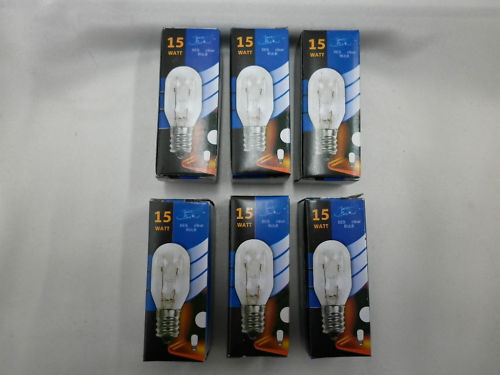 6 x 15watt Light Globe - narrow neck ES Bulbs