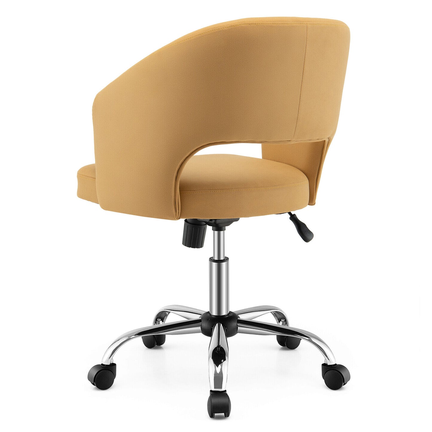 Leathaire Office Chair Swivel Executive Computer Desk Chair Vanity Seat Yellow