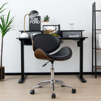 Swivel Chair Office Adjustable Executive Study Work Chair PU Leather