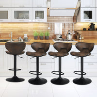 2 Pcs Retro Bar Stools Swivel Counter Chairs Pub Kitchen Dining Seats