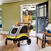 Heavy Duty XXL Dog Stroller Multiple Pet Dogs Cats Cart Carrier Mesh Skylight AU