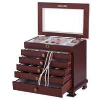 Generously-sized Wooden Jewellery Box and Organizer