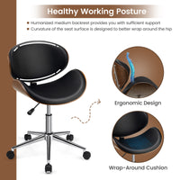 Swivel Chair Office Adjustable Executive Study Work Chair PU Leather