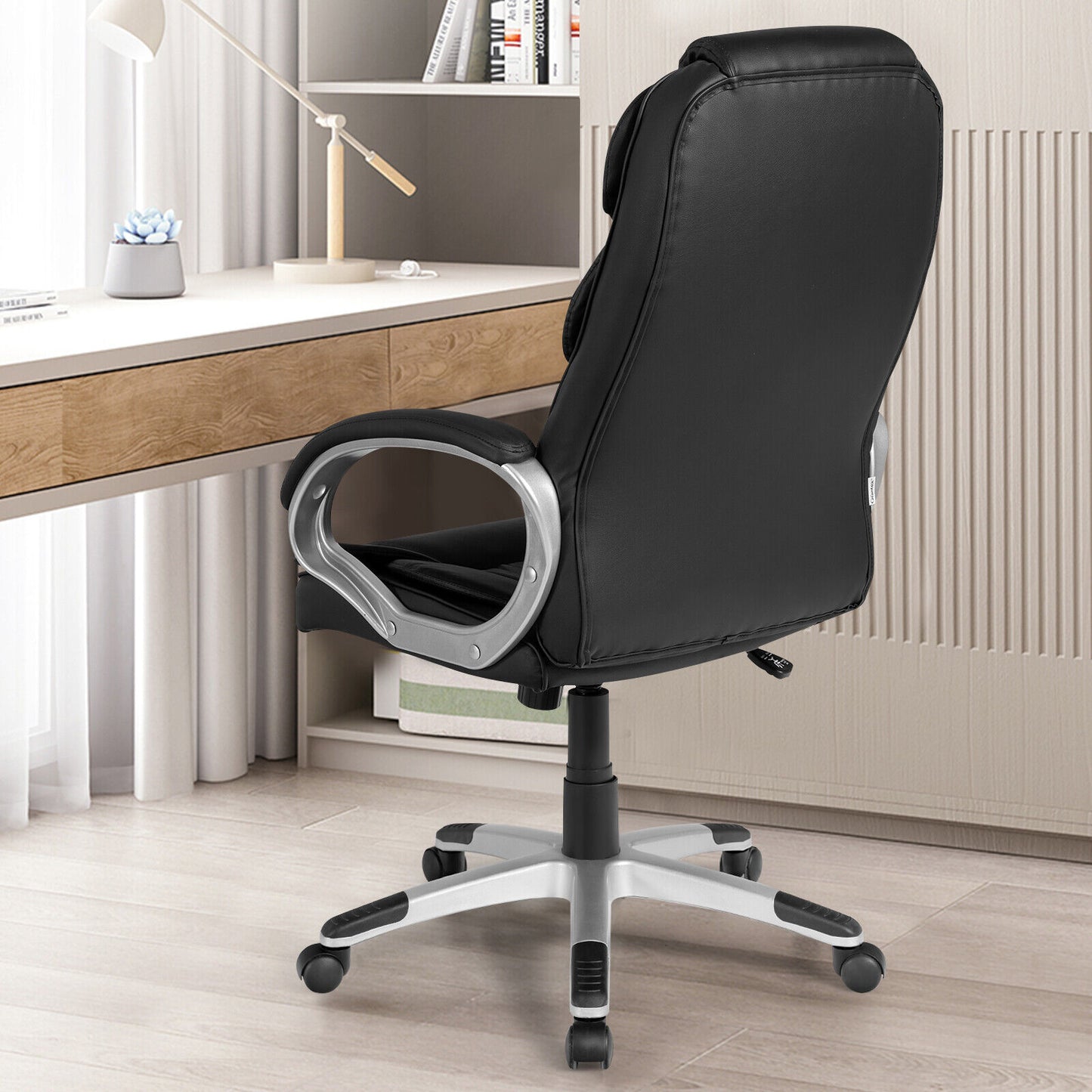 Ergonomic Office Chair Height Adjustable Executive Computer Leather Seat