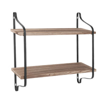 2-Tier Modern Rustic Floating Wall Shelves Wood Shelf for Storage,Display,Books