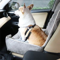 Ultra Soft Dog Car Seat Pet Booster Travel Bed Protector w Clip-on?Non-Slip Base