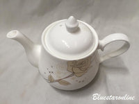 Gold Rose Floral Porcelain Tea Pot Teapot 650ml