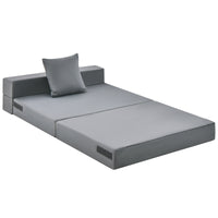 Folding Mattress w/ Pillow 15cm Tri-fold Ergonomic Sofa Bed w/ High-Density Foam