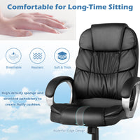 Ergonomic Office Chair Height Adjustable Executive Computer Leather Seat