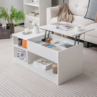 Lift-Top Coffee Table Modern Cocktail Table w/Lift Tabletop for Home Office