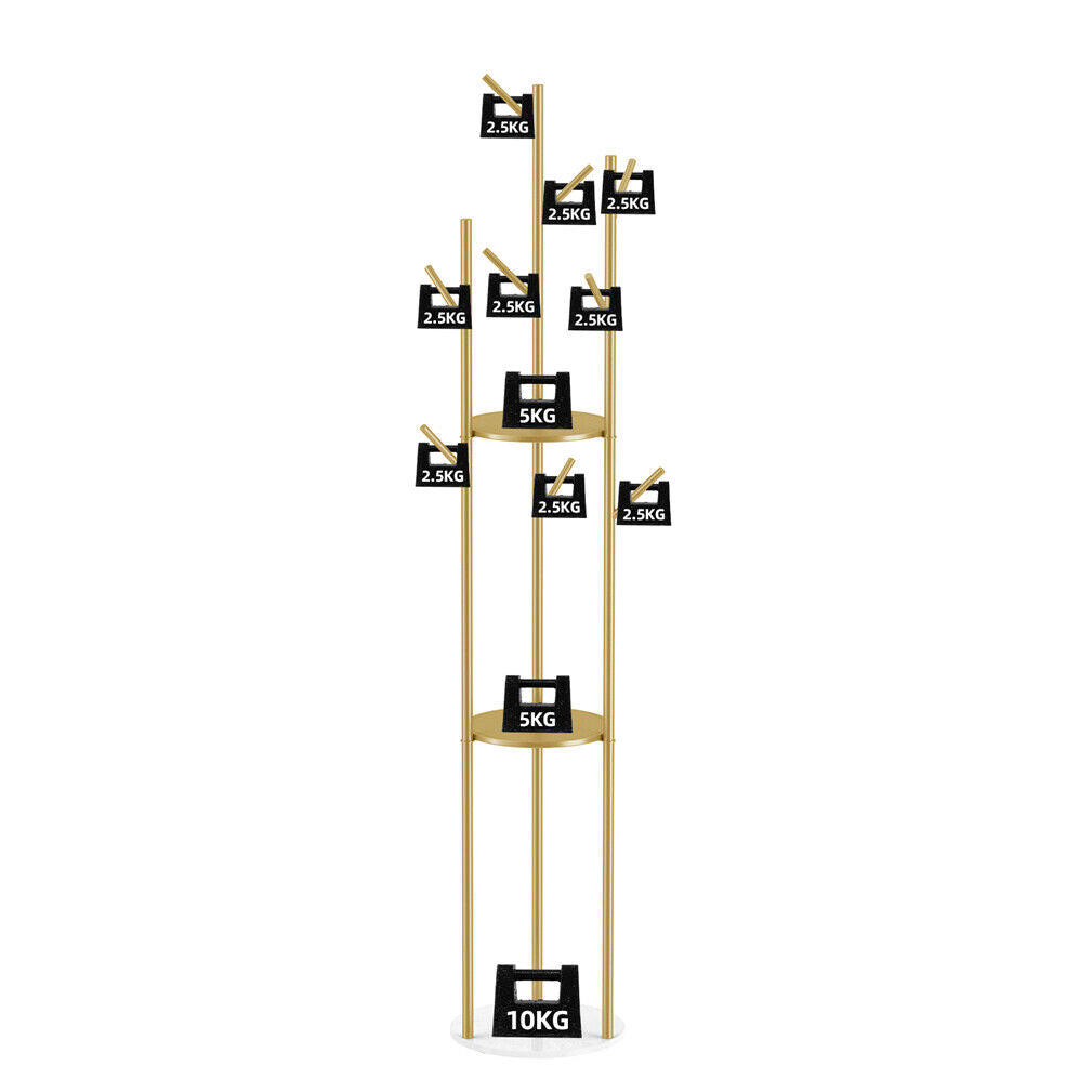 Gold Frame Coat Rack with 9 Hooks