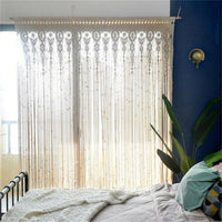 2M Macrame Curtain Panel Woven Wall Hanging Tapestry Doorway Rope Fringe Banner