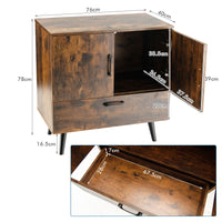 Buffet Sideboard Storage Cabinet Cupboard Hallway Table Rustic Brown