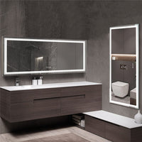 LED Bathroom Mirror Double Light Vanity Makeup Mirror Tall Full-Size Body Mirror