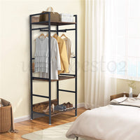 Industrial Hall Tree Entryway Coat Rack w/ Shoe Storage Shelf f Hallway Bedroom