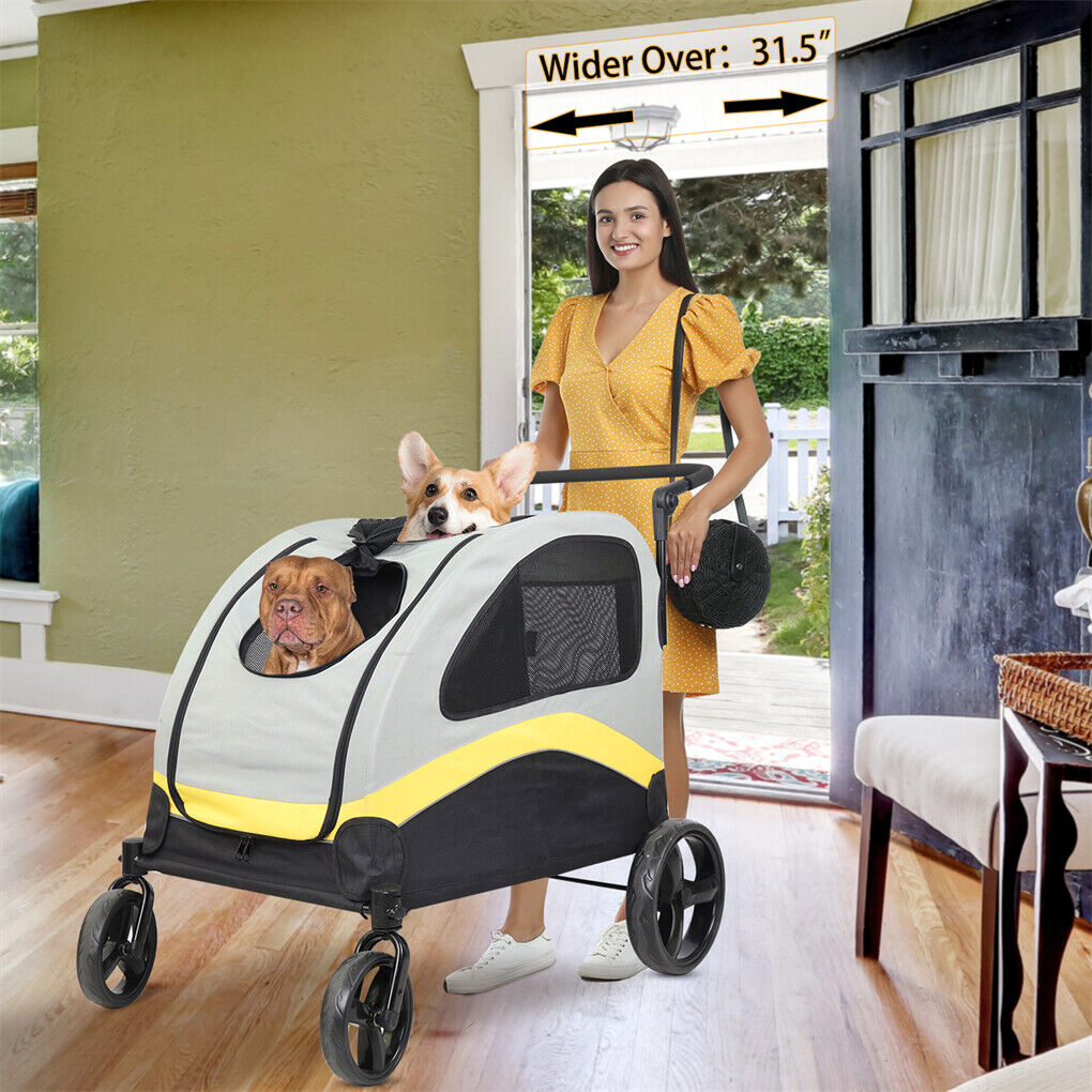 Foldable Dog Stroller Pet Jogger Wagon Travel Carriage