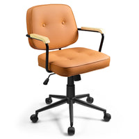 Office Chair Adjustable Swivel Leisure Computer Chair PU Leather Home