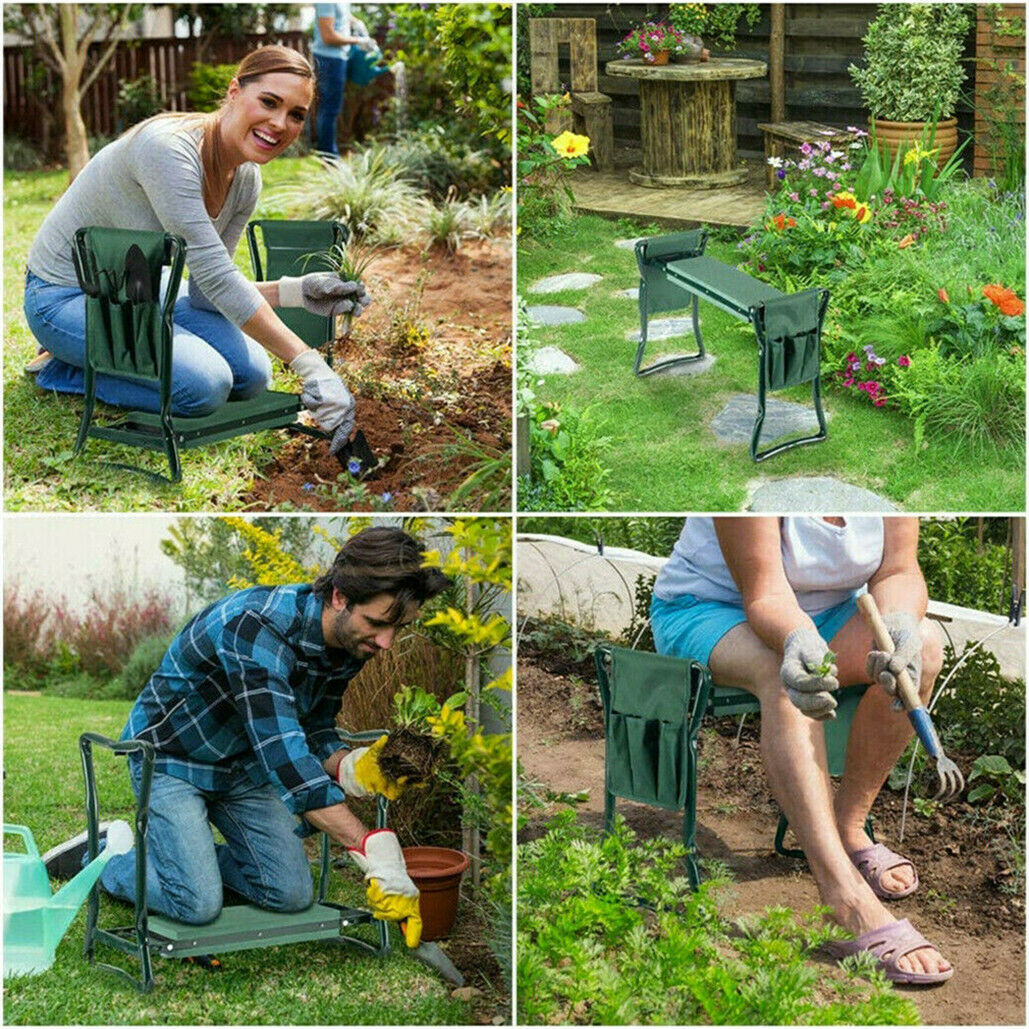 Heavy Duty Upgraded Garden Kneeler and Seat w/ Thicken & Widen Soft Kneeling Pad