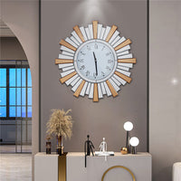 3D Art Wall Clock Unique Living Room Kitchen Clock Decorative Accent Clock 60CM