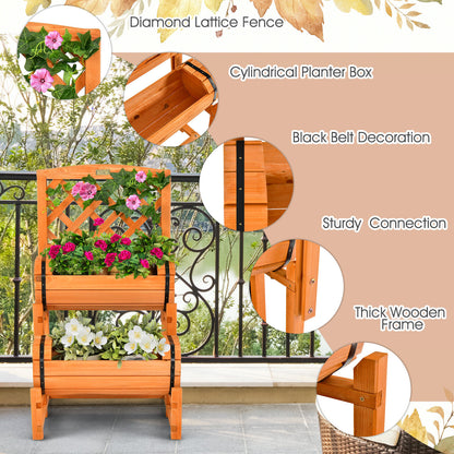 2-Tier Wooden Raised Garden Bed Container