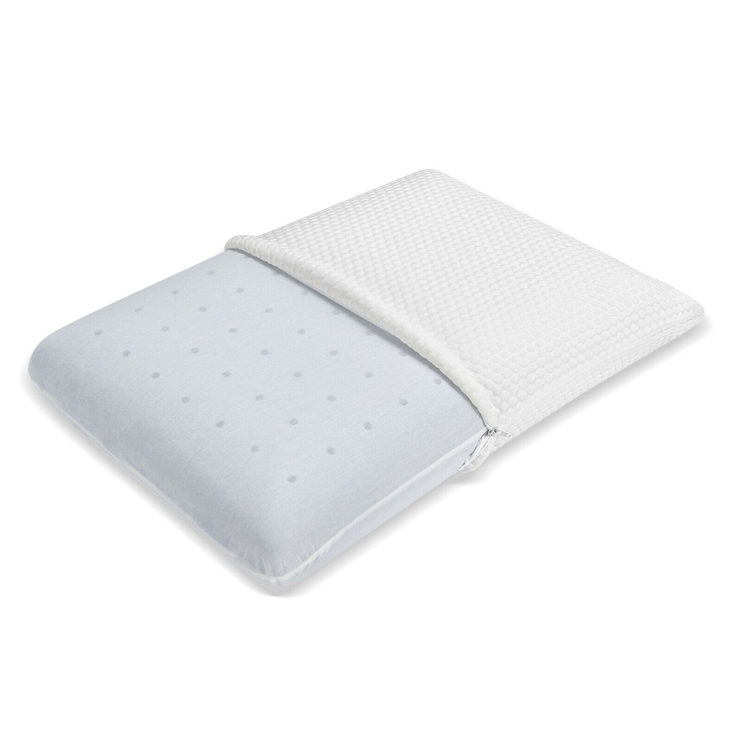 Memory Foam Bed Pillow Sleeping Ventilated Cooling Zippered Pillowcase