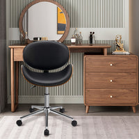 Swivel Chair Office Adjustable Executive Study Work Chair PU Leather