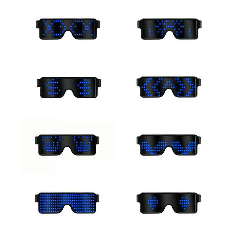 LED Glowing Glasses with 8 Modes for nightwear/party