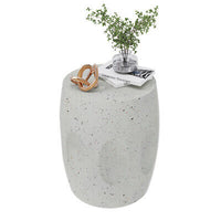 Heavy Duty Concrete Side Table Modern Decorative Garden Stool Patio End Table