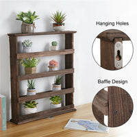 4 Tier Wood Spice Rack Storage Shelves