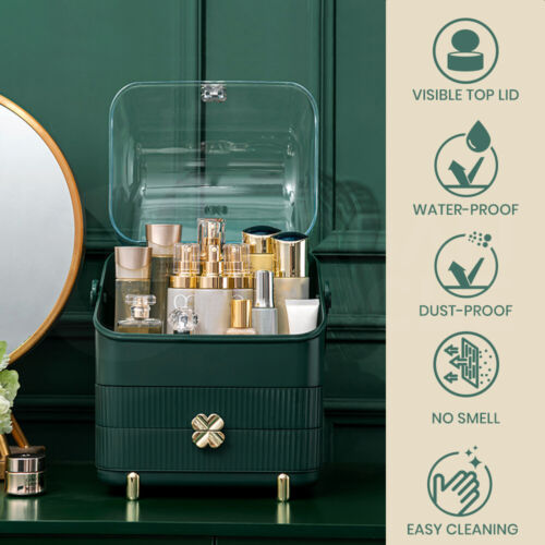 Portable Green Makeup Organiser Storage Holder