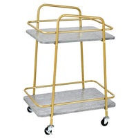 2-tier Kitchen Rolling Serving Cart Trolley