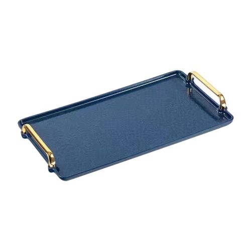 Rectangular tray for dining table with 2 handles- multicolored