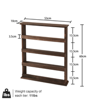 4 Tier Wood Spice Rack Storage Shelves