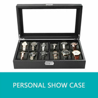 12 Grids Fiber Watch Box Storage Case