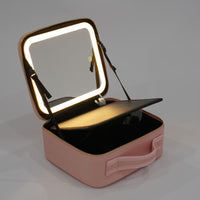 Makeup Cosmetic Case with LED Mirror