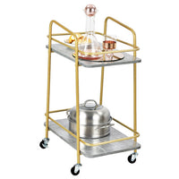 2-tier Kitchen Rolling Serving Cart Trolley