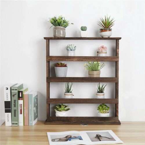 4 Tier Wood Spice Rack Storage Shelves